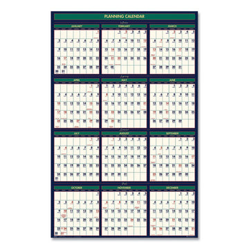 House of Doolittle™ Four Season Erasable Business-academic Recycled Wall Calendar, 24 X 37, 12-month(july-june):2021-2022, 12-month(jan-dec):2022 freeshipping - TVN Wholesale
